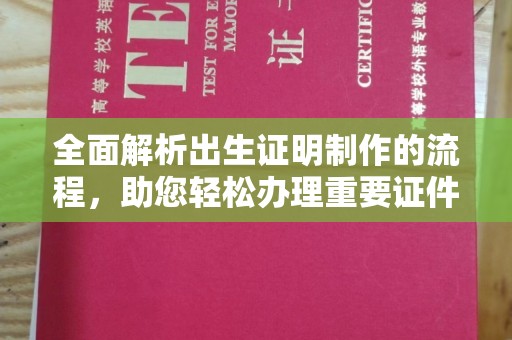 辽源全面解析出生证明制作的流程，助您轻松办理重要证件