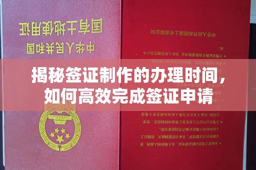 辽源揭秘签证制作的办理时间，如何高效完成签证申请