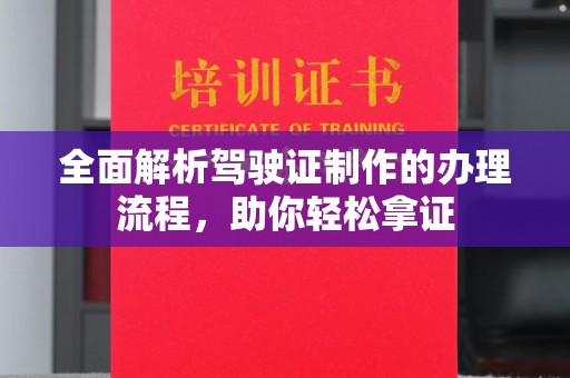 辽源全面解析驾驶证制作的办理流程，助你轻松拿证