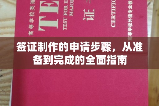 辽源签证制作的申请步骤，从准备到完成的全面指南