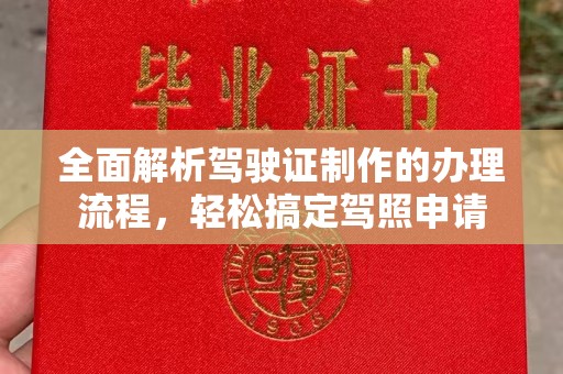 辽源全面解析驾驶证制作的办理流程，轻松搞定驾照申请