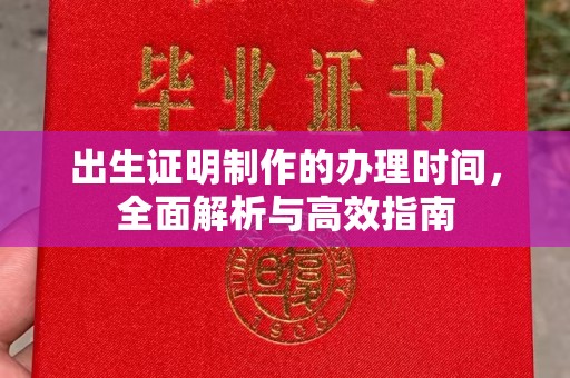 辽源出生证明制作的办理时间，全面解析与高效指南