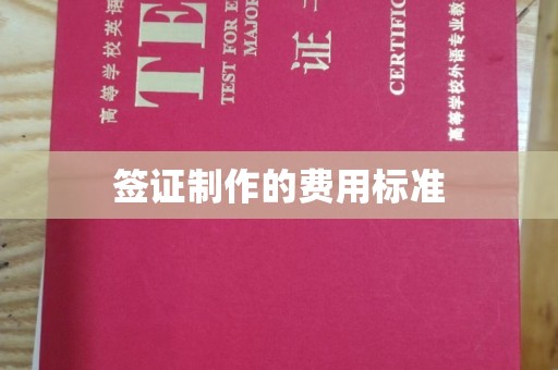 辽源签证制作的费用标准
