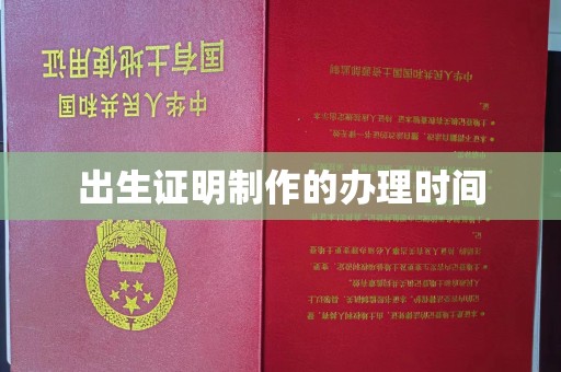 辽源出生证明制作的办理时间