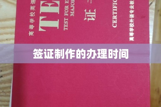 辽源签证制作的办理时间